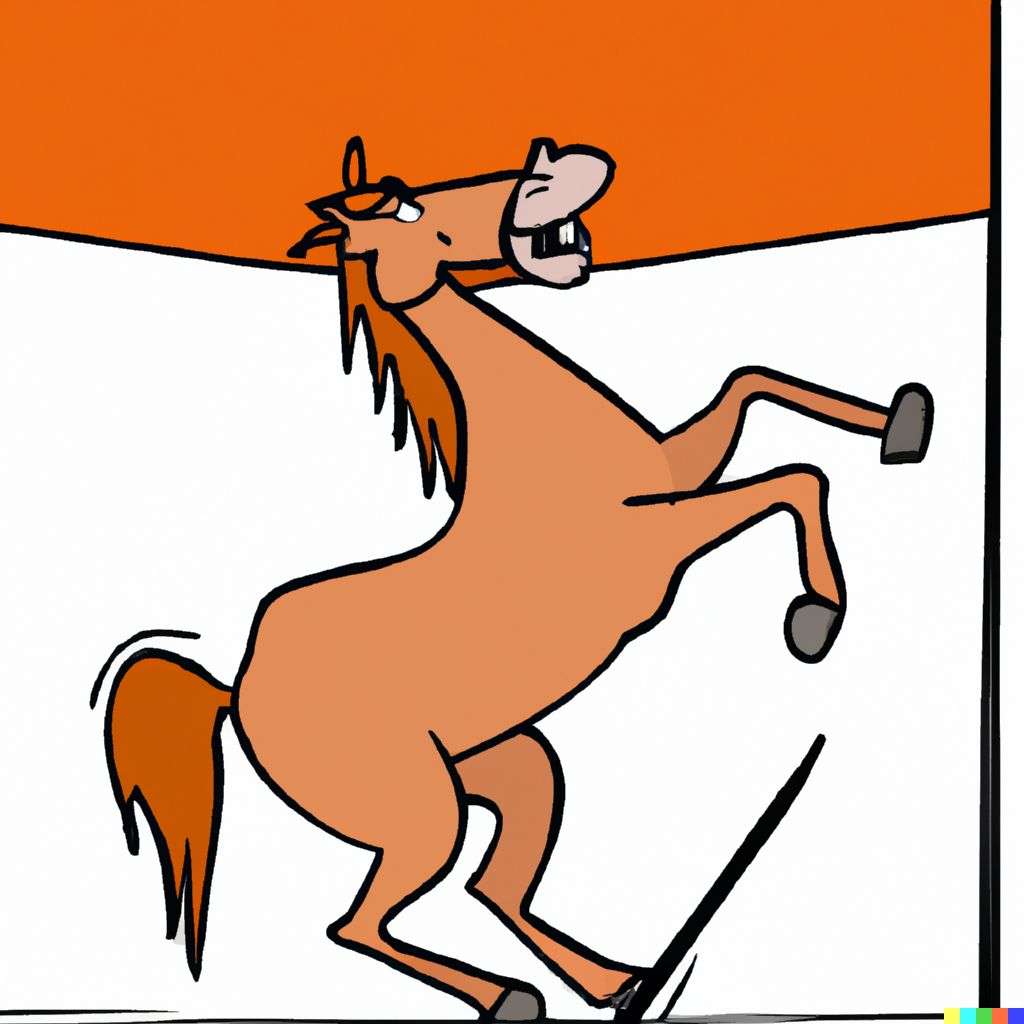 a horse, classic comic strip